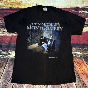Vintage 90s John Michael Montgomery Concert Tour Graphic Print T Shirt 🎸